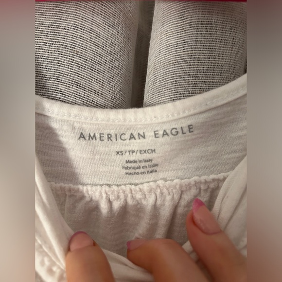 American Eagle off white ruffle top - Picture 3 of 3